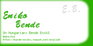 eniko bende business card