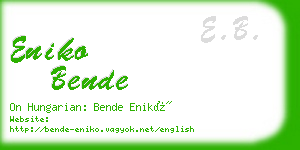 eniko bende business card